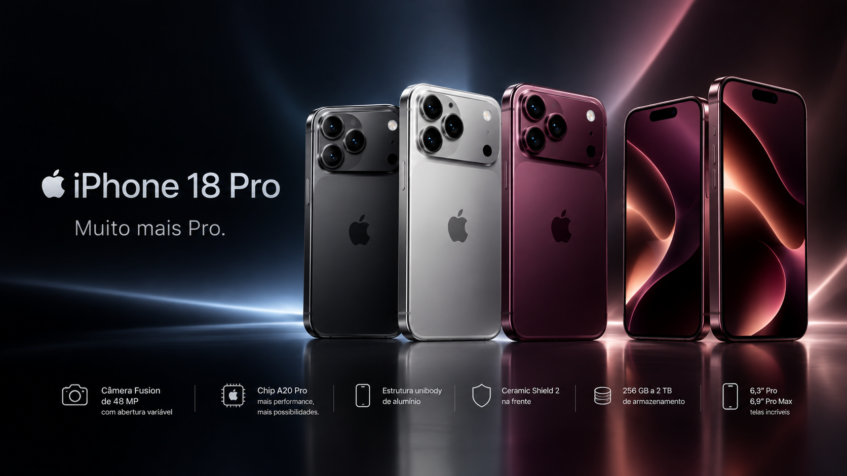 iPhone 18 Pro. Muito mais Pro.